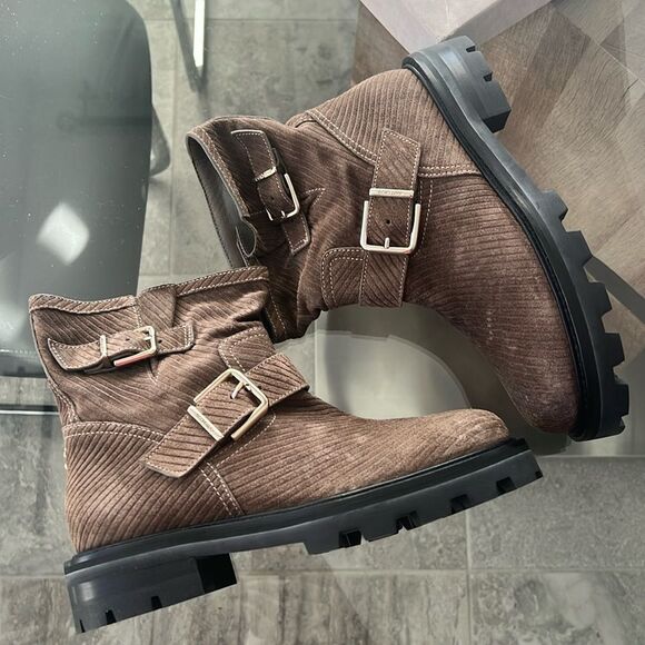 NEW Jimmy Choo Youth II Corduroy Suede Boots, Brown/Clay, New, Size 37.5 - Picture 6 of 14